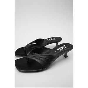 Zara Leather High Heeled Sandals